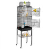VEVOR 64-inch Open Top Large Parrot Bird Cage with Detachable Rolling Stand for Parakeets Finches Canaries Lovebirds Cockatiels Budgies Small Quaker Conures Flight Birdcage with Swing and Perch