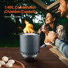 VEVOR Tabletop Fire Pit, 6 inch Stainless Steel Tabletop Fireplace Indoor Outdoor, Portable Rubbing Alcohol Burner Smores Maker,for Camping,Patio with Storage Bag,Cylinder Blue 1.96 lbs