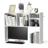 VEVOR Desktop Bookshelf, 1-Tier Desktop Storage Organizer, 37" x 9.4" x 28.7" Office Storage Rack Wood Display Shelf, Desktop Bookshelf Hutch with Anti-Slip Feet Pads, for Office, Home & Dorm, White