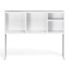 VEVOR Desktop Bookshelf, 1-Tier Desktop Storage Organizer, 37" x 9.4" x 28.7" Office Storage Rack Wood Display Shelf, Desktop Bookshelf Hutch with Anti-Slip Feet Pads, for Office, Home & Dorm, White