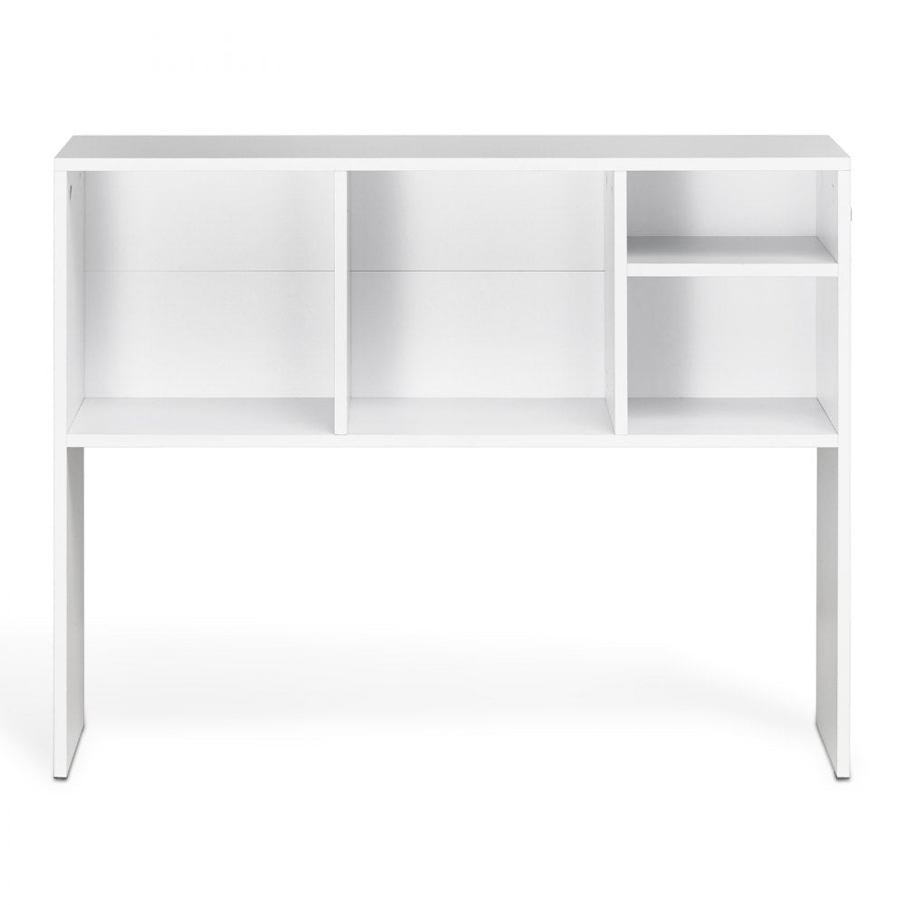 VEVOR Desktop Bookshelf, 1-Tier Desktop Storage Organizer, 37" x 9.4" x 28.7" Office Storage Rack Wood Display Shelf, Desktop Bookshelf Hutch with Anti-Slip Feet Pads, for Office, Home & Dorm, White
