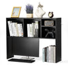 VEVOR Desktop Bookshelf, 1-Tier Desktop Storage Organizer, 37" x 9.4" x 28.7" Office Storage Rack Wood Display Shelf, Desktop Bookshelf Hutch with Anti-Slip Feet Pads, for Office, Home & Dorm, Black