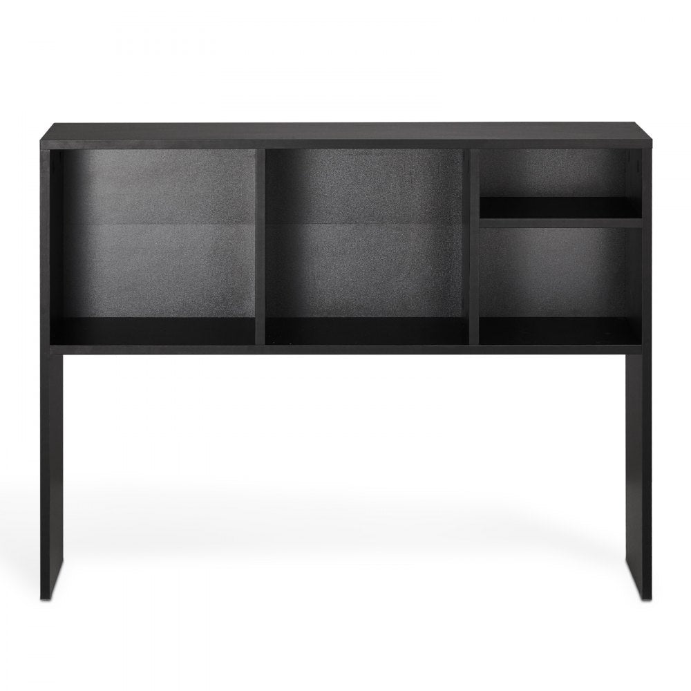 VEVOR Desktop Bookshelf, 1-Tier Desktop Storage Organizer, 37" x 9.4" x 28.7" Office Storage Rack Wood Display Shelf, Desktop Bookshelf Hutch with Anti-Slip Feet Pads, for Office, Home & Dorm, Black