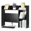 VEVOR Desktop Bookshelf, 2-Tier Desktop Storage Organizer, 37.2" x 9.5" x 28.9" Office Storage Rack Wood Display Shelf, Desktop Bookshelf Hutch with Anti-Slip Feet Pads, for Office, Home & Dorm, Black