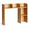 VEVOR Desktop Bookshelf, 2-Tier Wood Desktop Storage Organizer, 37.2" x 9.5" x 28.9" Office Storage Rack Wood Display Shelf, Desktop Bookshelf Hutch with Anti-Slip Feet Pads, for Office, Home & Dorm