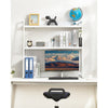 VEVOR Desktop Bookshelf, 2-Tier Desktop Storage Organizer, 37.4" x 12.6" x 35.4" Office Desk Storage Rack Display Shelf, Desktop Bookshelf Hutch with Anti-Slip Feet Pads, for Office, Home & Dorm, White