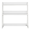 VEVOR Desktop Bookshelf, 2-Tier Desktop Storage Organizer, 37.4" x 12.6" x 35.4" Office Desk Storage Rack Display Shelf, Desktop Bookshelf Hutch with Anti-Slip Feet Pads, for Office, Home & Dorm, White