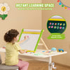 VEVOR Tabletop Art Easel for Kids, 3-in-1 Wooden Double-Sided Kid's Art Easel with Magnetic Whiteboard, Chalkboard, Paper Roll, Foldable Portable Drawing Board with Painting Accessories for Boys Girls