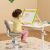 VEVOR Tabletop Art Easel for Kids, 3-in-1 Wooden Double-Sided Kid's Art Easel with Magnetic Whiteboard, Chalkboard, Paper Roll, Foldable Portable Drawing Board with Painting Accessories for Boys Girls
