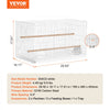 VEVOR 30-inch Flight Bird Cage, Stackable Bird Cage for Small Parrots Canaries Cockatiels Lovebirds Finches Budgies Conures Macaws Pet Travel Birdcage with Handle and Perches
