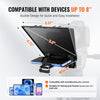 VEVOR Teleprompter, 8" Aluminum Alloy, Desktop Prompter with Adjustable Spectroscope, Remote Control, for YouTube, Twitch, Zoom, Supports DSLR/Webcam/Smartphone, for Video Recording/Live Streaming