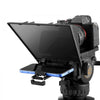 VEVOR Teleprompter, 8" Aluminum Alloy, Desktop Prompter with Adjustable Spectroscope, Remote Control, for YouTube, Twitch, Zoom, Supports DSLR/Webcam/Smartphone, for Video Recording/Live Streaming