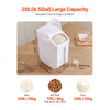 VEVOR Rice Storage Container, 4.5Gallon/20L Capacity Large Dog Food Dispenser Bin, Kitchen Ingredient Grain Cereal Flour Bin, Pet food Containers with Wheels, Measuring Cup, Airtight Lid, 1 Pack