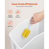 VEVOR Rice Storage Container, 4.5Gallon/20L Capacity Large Dog Food Dispenser Bin, Kitchen Ingredient Grain Cereal Flour Bin, Pet food Containers with Wheels, Measuring Cup, Airtight Lid, 1 Pack