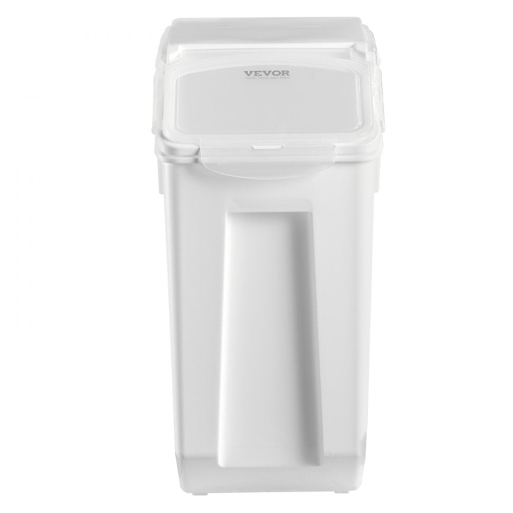 VEVOR Rice Storage Container, 4.5Gallon/20L Capacity Large Dog Food Dispenser Bin, Kitchen Ingredient Grain Cereal Flour Bin, Pet food Containers with Wheels, Measuring Cup, Airtight Lid, 1 Pack