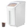 VEVOR Rice Storage Container, 4.5Gallon/20L Capacity Large Dog Food Dispenser Bin, Kitchen Ingredient Grain Cereal Flour Bin, Pet food Containers with Wheels, Measuring Cup, Airtight Lid, 1 Pack