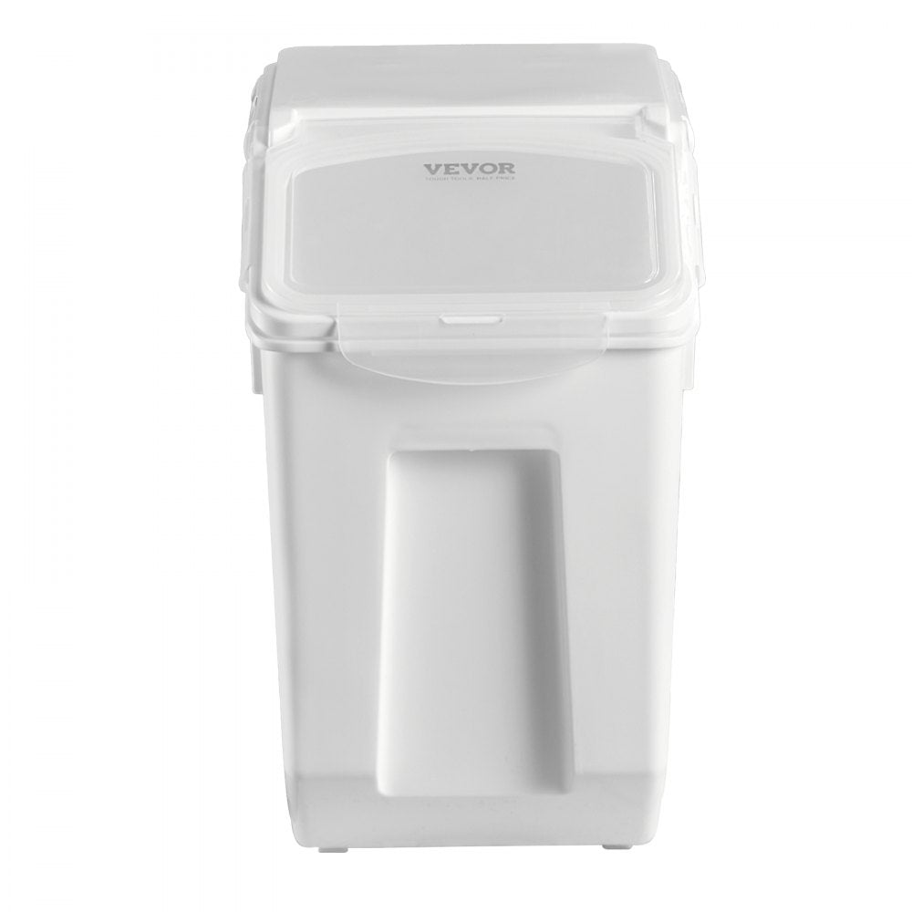 VEVOR Rice Storage Container, 3.5Gal/15Lx2 + 4.5Gal/20Lx2 Large Dog Food Dispenser Bin, Kitchen Ingredient Grain Cereal Bin, Pet food Containers with Wheels, 4 Measuring Cups, Airtight Lid, 4 Pack