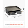 VEVOR Commercial Griddle, 16.9" Heavy Duty Manual Flat Top Griddle, Countertop Gas Grill with Non-Stick Cooking Plate, Steel Natural Gas Griddle, 2-Burners Restaurant Portable Grill -  22,000 BTU