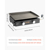 VEVOR Commercial Griddle, 22.4" Heavy Duty Manual Flat Top Griddle, Countertop Gas Grill with Non-Stick Cooking Plate, Countertop Gas Griddle, H-Shaped Burner Restaurant Portable Grill, 13,000 BTU
