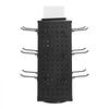 VEVOR Rotating Pegboard Display Stand, 7.4 x 7.4 x 17 in 4-Sided Spinning Peg Board Display with 24 Hooks, Thickened Cold-Rolled Steel Craft Rack Organizer for Grocery Retail Store Jewelry Shop, Black