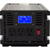 VEVOR Power Inverter, 2000W Modified Sine Wave Inverter, DC 12V to AC 120V Car Converter, with LCD Display, Remote Controller, LED Indicator, AC Outlets Inverter for Truck RV Car Boat Travel Camping