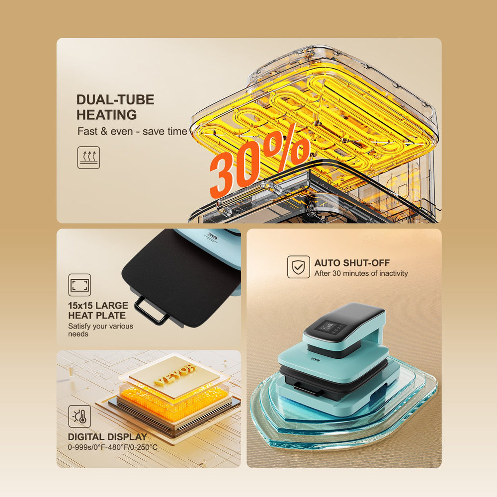 VEVOR auto heat press machine - feature image 4