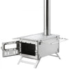 VEVOR Wood Stove, 80 inch, Stainless Steel Camping Tent Stove, Portable Wood Burning Stove with Chimney Pipes & Gloves, 700in³Firebox Hot Tent Stove for Outdoor Cooking and Heating with 8 Pipes
