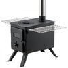 VEVOR Wood Stove, 86 inch, Alloy Steel Camping Tent Stove, Portable Wood Burning Stove with Chimney Pipes & Gloves, 1400in³Firebox Hot Tent Stove for Outdoor Cooking and Heating with 8 Pipes