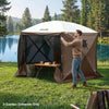 VEVOR Canopy Sidewalls, 5.67 x 4.85 ft, Canopy Tent Walls with Waterproof and Sunlight Protection Layer, One-Sided Window Design, Fit for Outdoor Event Tents, Vendor Booths (3 Sidewalls Only, Brown)