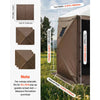 VEVOR Canopy Sidewalls, 5.67 x 4.85 ft, Canopy Tent Walls with Waterproof and Sunlight Protection, 1 Zippered Door & 2 Windows Design for Outdoor Event Tents, Vendor Booths (6 Sidewalls Only, Brown)