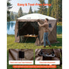 VEVOR Canopy Sidewalls, 5.67 x 4.85 ft, Canopy Tent Walls with Waterproof and Sunlight Protection, 1 Zippered Door & 2 Windows Design for Outdoor Event Tents, Vendor Booths (6 Sidewalls Only, Brown)