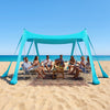 VEVOR Beach Tent Sun Shelter, UPF50+ Sun Protection, 6.6 ft Tall, 10 x 10 ft, Easy Pop Up Beach Canopy with Sandbags, Stability Poles, Sand Shovels, Portable Shade for Family, Camping, Fishing, Green