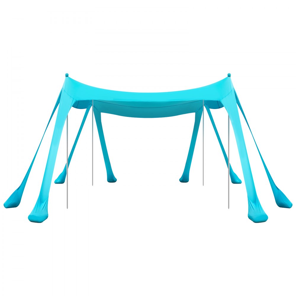 VEVOR Beach Tent Sun Shelter, UPF50+ Sun Protection, 6.6 ft Tall, 10 x 10 ft, Easy Pop Up Beach Canopy with Sandbags, Stability Poles, Sand Shovels, Portable Shade for Family, Camping, Fishing, Green