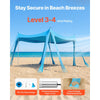 VEVOR Beach Tent Sun Shelter, UPF50+ Sun Protection, 6.6 ft Tall, 10 x 10 ft, Easy Pop Up Beach Canopy with Sandbags, Stability Poles, Sand Shovels, Portable Shade for Family, Camping, Fishing, Blue