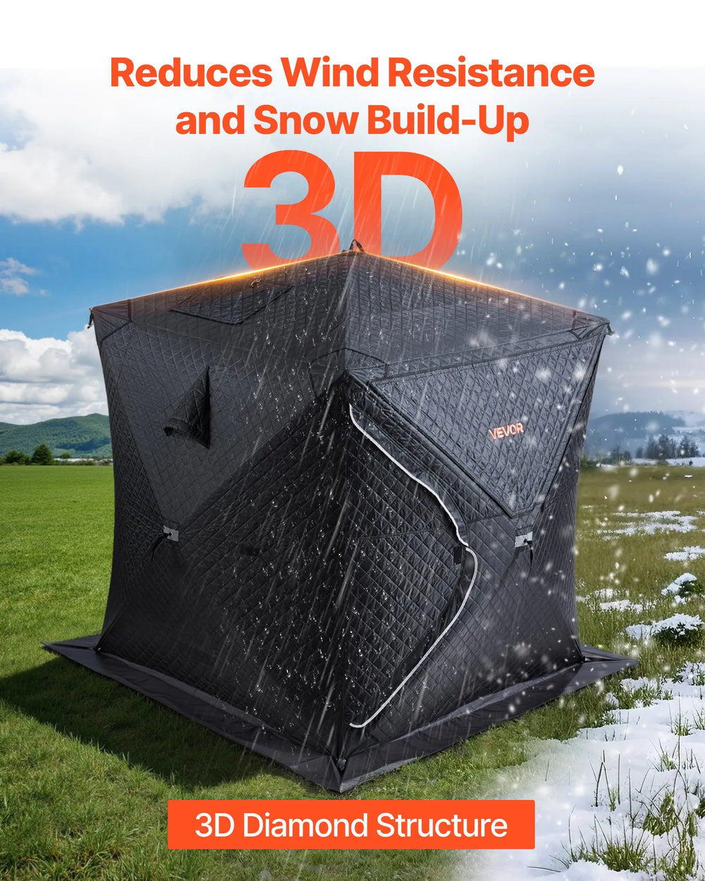 VEVOR Outdoor Sauna Tent Pro, Portable Steam & Dry Sauna for 4 Persons, Heavy-Duty Oxford Cloth & Carbon Steel, Easy Setup for Camping, Backyard, or Home Gym,Easy Setup(Black)