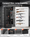 VEVOR 4 gun safe compact size large capacity - handgun pouches, ammo slots, gun racks, bottom drawer