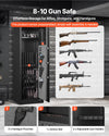 VEVOR 8-10 Gun Safe, Long Gun Cabinet for Rifles and Pistols, Quick Access Rifle Safe with 3 Pistol Pockets and Adjustable Racks, Large Digital Cabinet with Fingerprint and Password Lock