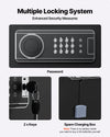 VEVOR 6-8 Gun Safe, Long Gun Cabinet for Rifles and Pistols, Quick Access Rifle Safe with 3 Ammo Slots and 2 Adjustable Racks, Large Digital Cabinet with Key and Password Lock