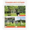 VEVOR Hockey and Lacrosse Goal Backstop, 12x9 ft Lacrosse Net with Extended Coverage, Quick Easy Setup Complete Accessories Training Net, Backyard Lacrosse Equipment, for Youth Adult (NET ONLY)