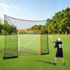 VEVOR Hockey and Lacrosse Goal Backstop, 12x9 ft Lacrosse Net with Extended Coverage, Quick Easy Setup Complete Accessories Training Net, Backyard Lacrosse Equipment, for Youth Adult (NET ONLY)
