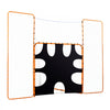 VEVOR 3-IN-1 Lacrosse Goal, 12x9 ft Lacrosse Net with Backstop and Target, Quick & Easy Setup Backyard Rebounder Equipment, Steel Frame Training Nets, Suitable for Youth Adult Training, Orange