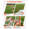 VEVOR Lacrosse Goal, 6' x 6' Lacrosse Net, Steel Frame Backyard Lacrosse Training Equipment, Portable Lacrosse Goal with Carry Bag, Quick & Easy Setup, Perfect for Youth Adult Training, Orange
