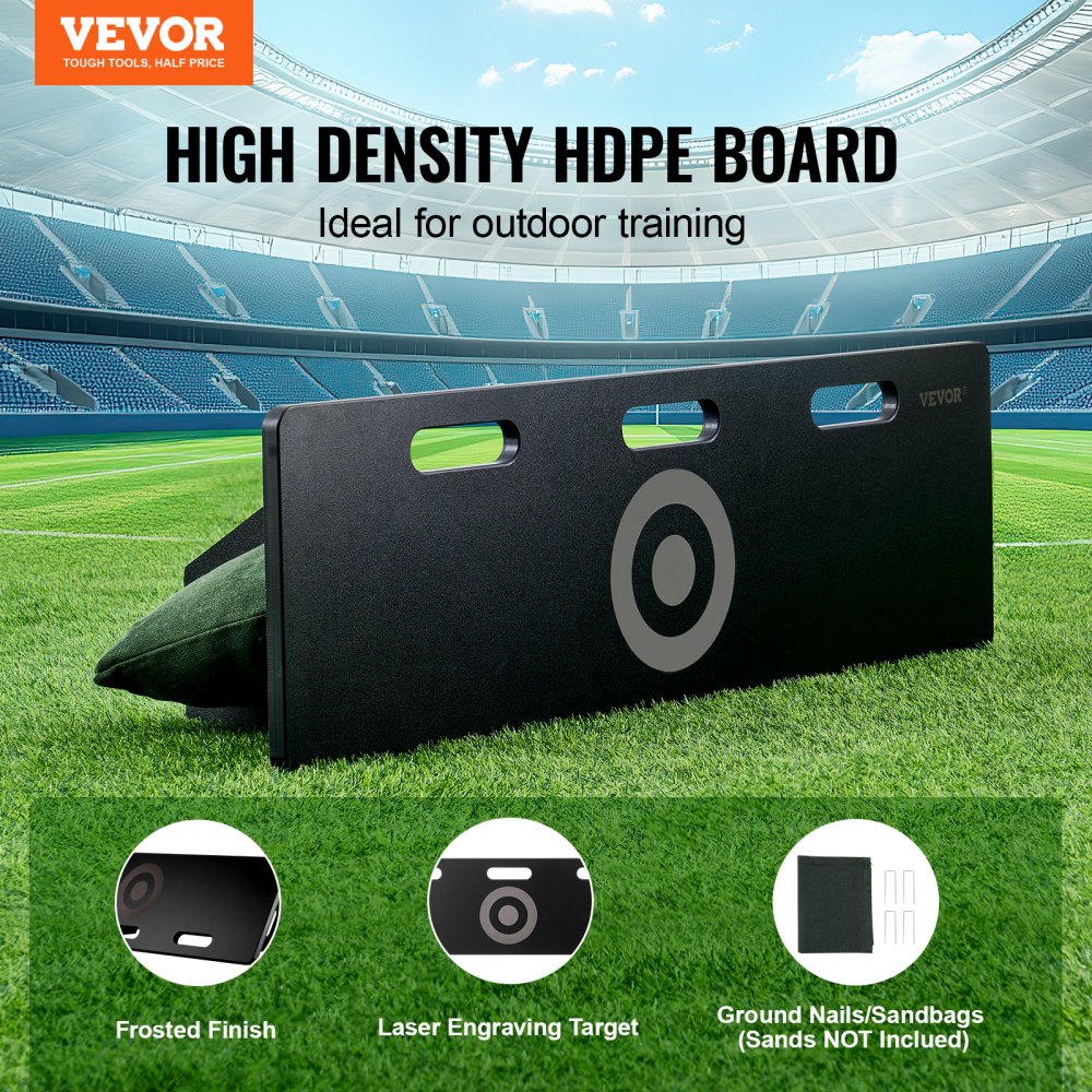 VEVOR Soccer Rebounder Board, 40"X12" Portable Soccer Wall with 2 Angles Rebound, Foldable HDPE Kickback Rebound Board, Soccer Training Equipment for Kids and Adults, Passing & Shooting Practice