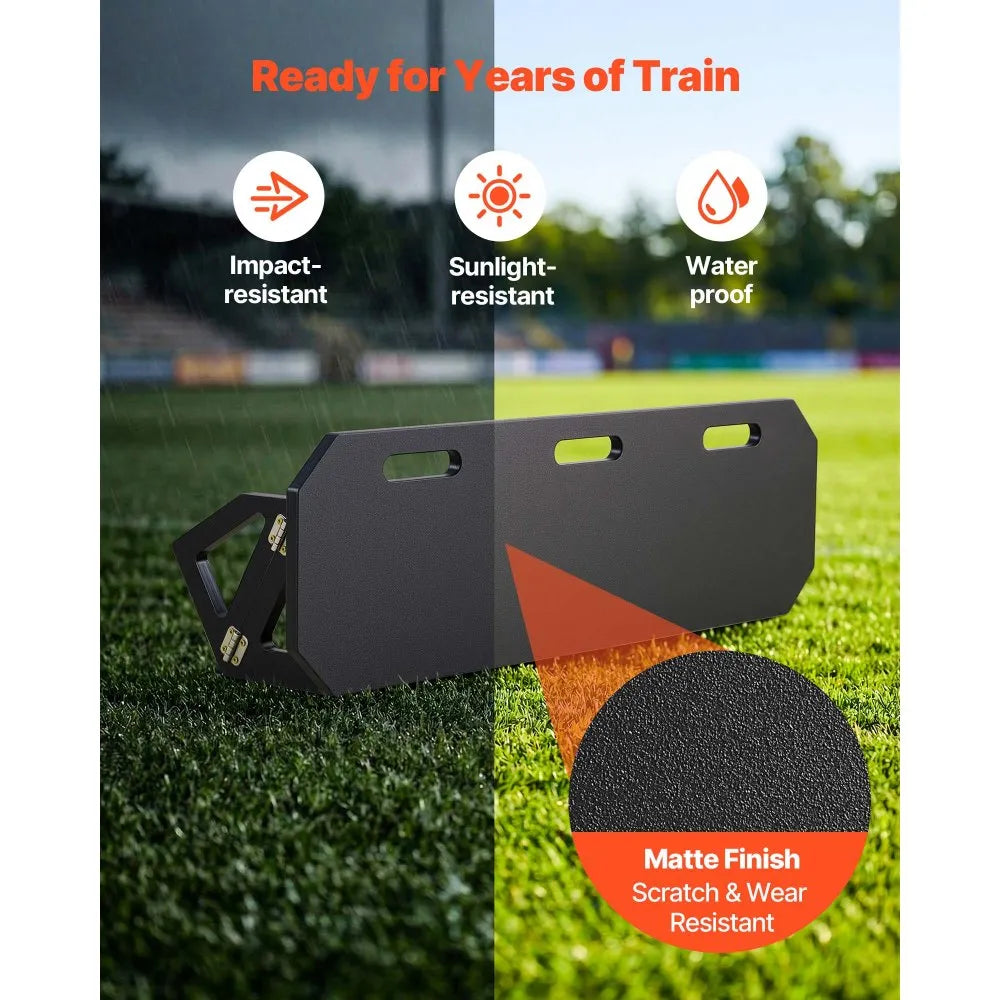 VEVOR Soccer Rebounder Board, 40 x 12 in Portable Soccer Rebound Wall, HDPE Sports Kick Back Trainer, 3 Adjustable Angles, Easy Setup Ball Practice Training Equipment for Passing & Reaction Skills