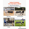 VEVOR Soccer Rebounder Board, 37.4 x 9.8 in Dual-Sided Soccer Rebound Wall, 4 Adjustable Angles, Portable Water-Fillable PE Kickback Trainer, Ground Stakes for Kids Adults, Passing & Shooting Practice