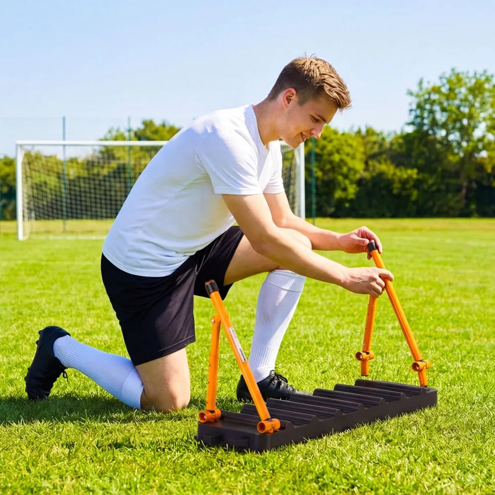 VEVOR Soccer Rebounder Board, 37.4 x 9.8 in Portable Soccer Rebound Wall, Dual Surface Sports Kick Back Trainer, 3 Adjustable Angles, Easy Setup Ball Practice Equipment for Passing & Reaction Skills