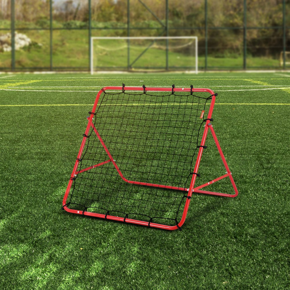 VEVOR Soccer Rebounder Rebound Net, Kick-Back 39"x39", Portable Football Training Gifts, Aids & Equipment for Kids Teens & All Ages, Easy Set Up & Perfect Storage