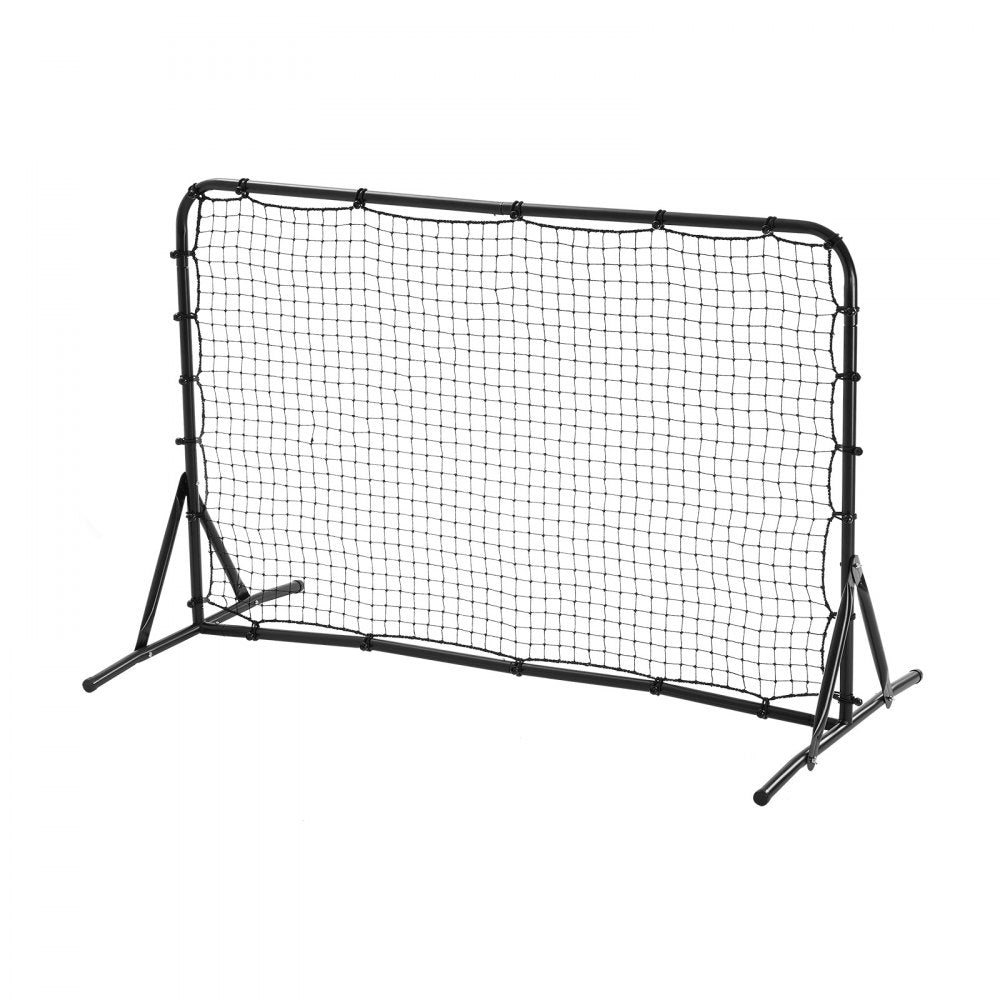 VEVOR Soccer Rebound Trainer, 6x4FT Iron Soccer Training Equipment, Sports Football Rebounder Wall, Double-Sided Rebounding Net, Easy Assembly, Perfect for Backyard Practicing, Solo Training, Passing