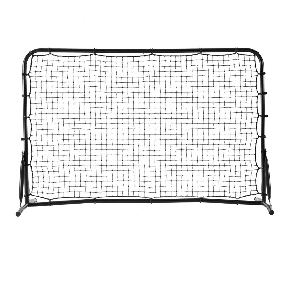 VEVOR Soccer Rebound Trainer, 6x4FT Iron Soccer Training Equipment, Sports Football Rebounder Wall, Double-Sided Rebounding Net, Easy Assembly, Perfect for Backyard Practicing, Solo Training, Passing