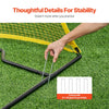 VEVOR Soccer Rebounder, Portable Soccer Trainer, 7x7FT Iron & Polyester Soccer Practice Equipment, Sports Football Rebounder Wall with Portable Bag, Perfect for Team Solo Training, Passing, Volley